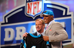 Goodell Booed as Newton Goes 1st in Rocky NFL Draft