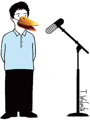 Joel Stein Auditions for the Role of Aflacs Duck