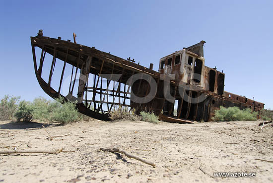 The Skeletal Remains of Many SHips Tell the Tail of a Once Thriving Sea Port Town, Dried up as The Former Soviet Union Redirected the Rivers the Flowed into The Aral Sea